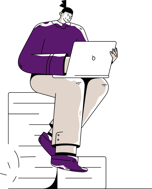 Delivery person carrying boxes